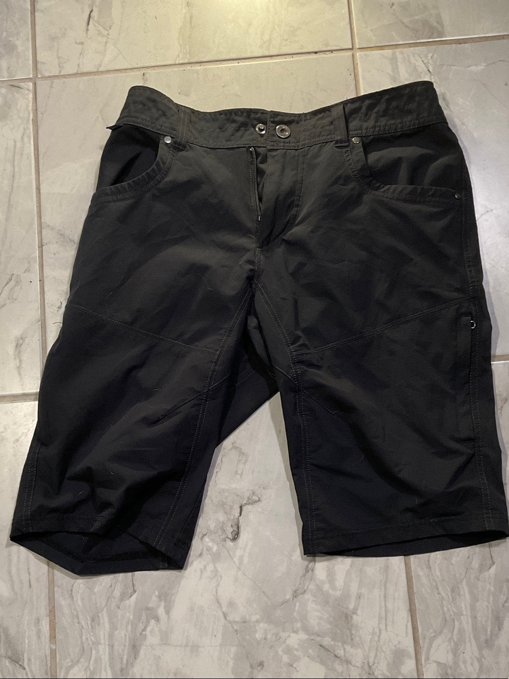 Kuhl Men's Black Athletic Cargo Shorts with Zip Pocket 32